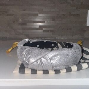 Lele Sadoughi Silver knot headband NWT